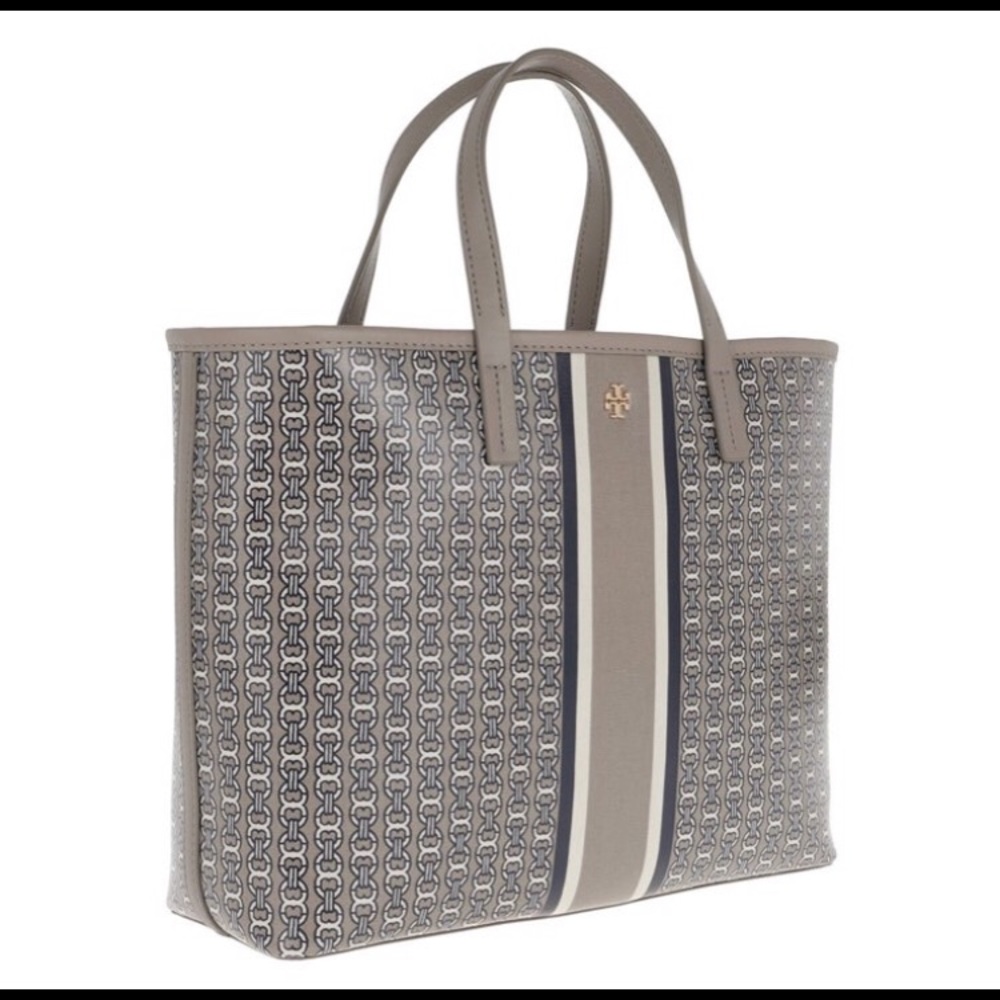 Tory Burch French Gray Gemini Link Tote